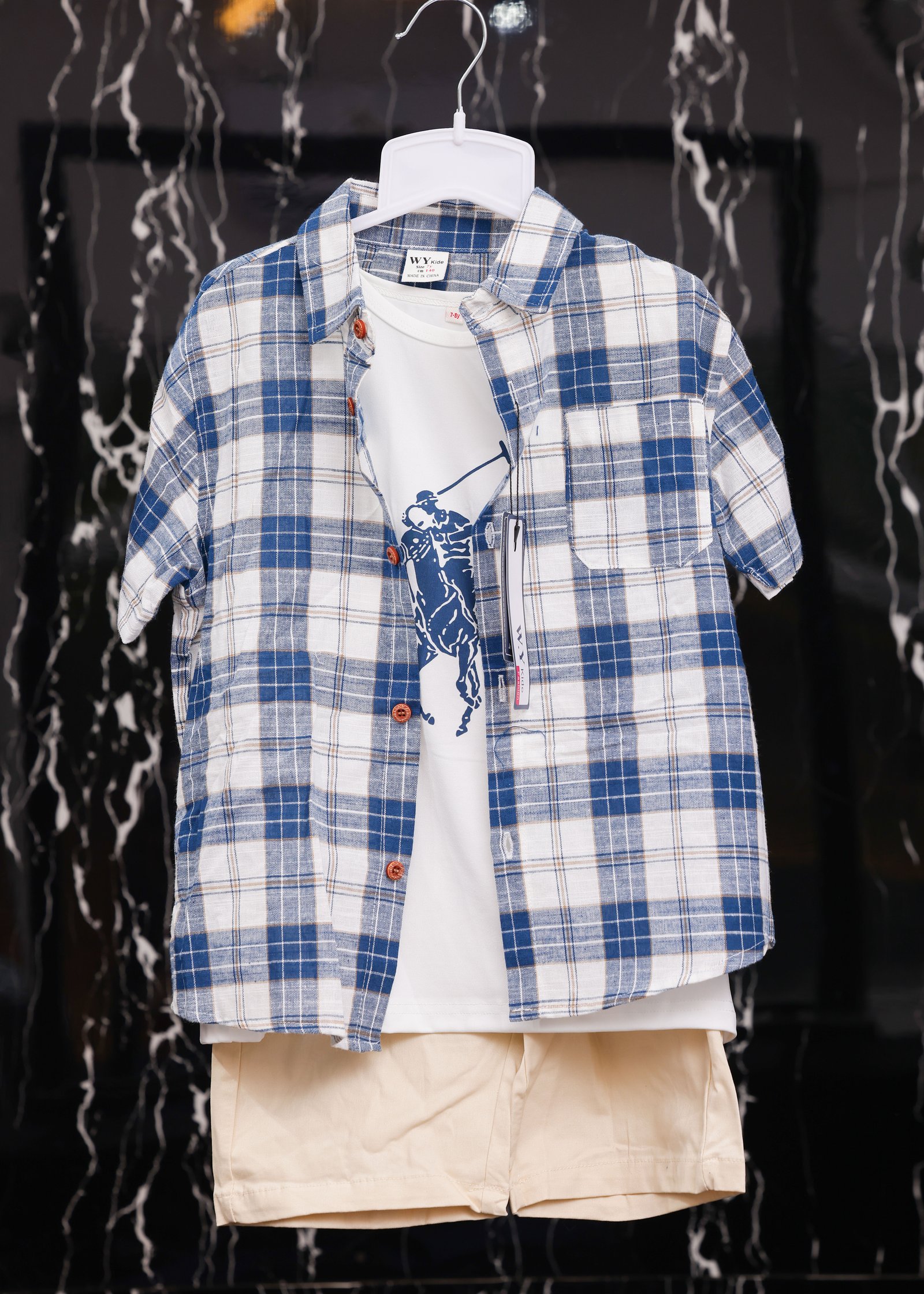 t-shirt,chemise& short